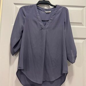 Lush Women's V-Neck Blouse - Lavender